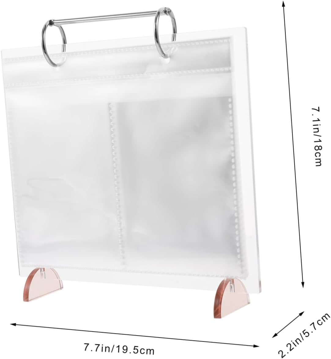 Desktop Photo Album Stand Stable Base for Menus Photos and Cards Versatile Tabletop Sign Holder for Office Home and Event Use