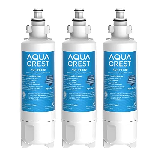 3 x AQUACREST 257760 Kühlschrank Wasserfilter, Kompatibel mit CNRAH-257760 125950 NR-B53V1 NR-B53V1-WB/X1D NR-BG53V2 NR-BG53VW2 NR-B53V2-XE NR-B54X1-WB/E EcoAqua EFF-6032B AH-PCN (3)