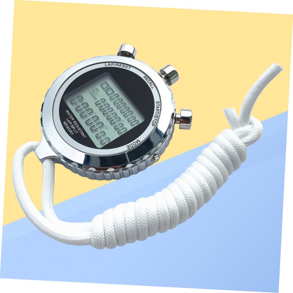Gatuida Cronómetro Digital Profesional LCD Portátil 3 Columnas 30 Pistas con Correa Temporizador Electrónico para Entrenamiento Deportivo Atletismo y Fitness Contador de Cronógrafo