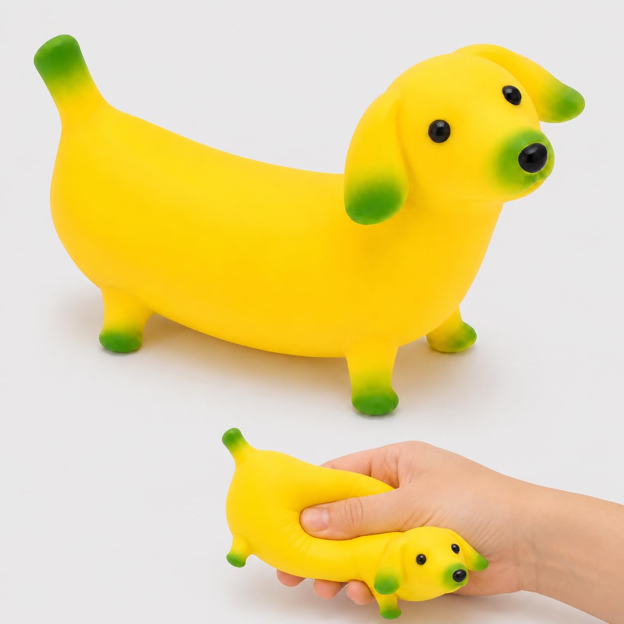Banana Dog Squishy, Sausage Dog Squishy Fidget Item, Soft Balloon Dog Design for Desk Decor and Sensory Experience, Collectible Sausage Dog Item for Home and Office Use