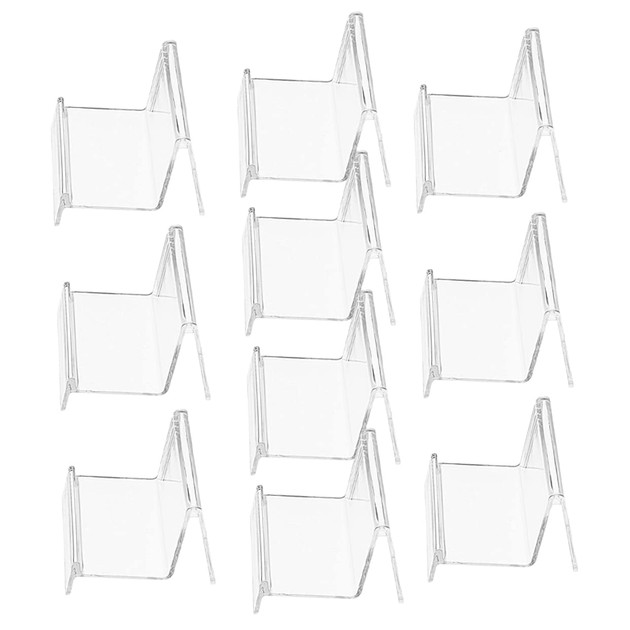 Levemolo 10pcs Silver Wallet Display Stand for Retail Store Desktop Tier Display Rack Holder Shelf