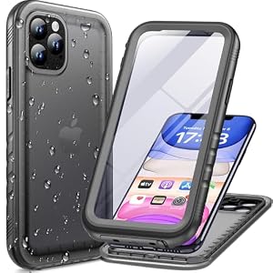 Cozycase TOP Full Waterproof 360 Military Case for iPhone 11 Pro, Black