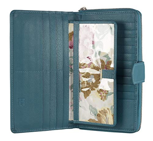 Image of Big Fat RFID Blocking Leather Organizer Checkbook Wallets For Women - Clutch
