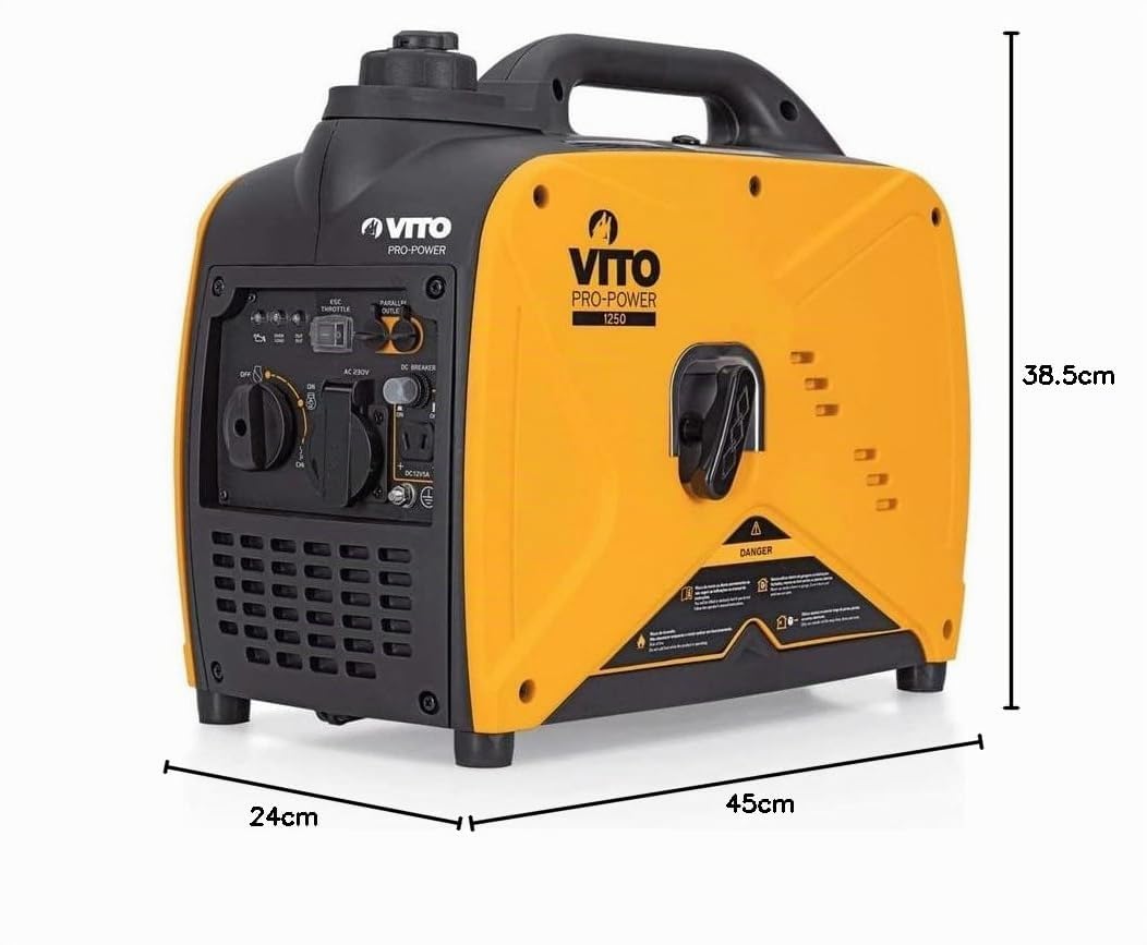 Inverter - Grupo electrógeno portátil (1400 W, 60 cc, silencioso)
