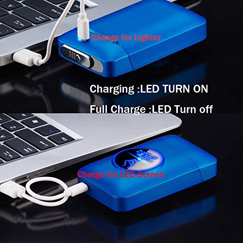 Cigarette Case with Lighter Cigarettes Box King Size Portable Full Pack 20pcs Regular Size Cigarettes 2 in 1 USB Lighters Rechargeable Flameless Windproof Electric Lighter(Red- with Lighter)