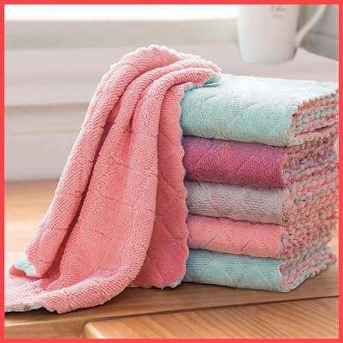 Kienlix Microfiber Cleaning Cloths| Highly Absorbent, Lint and Streak Free, Multi -Purpose Wash Cloth for Kitchen, Car, Window, Stainless Steel, Silverware (Pack of 20, Multicolor) (B0CNST4L83) Amazon Price History, Amazon Price Tracker