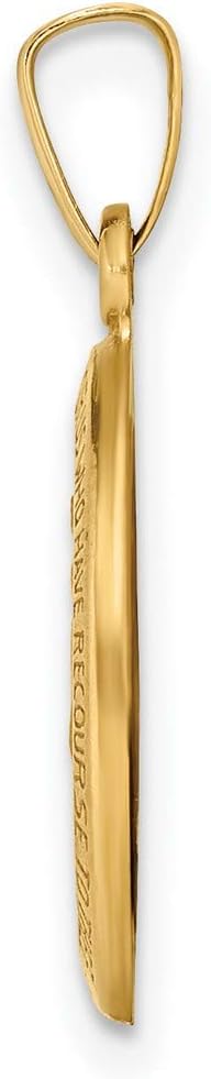 14k Gold Virgin Mary Miraculous Medal Pendant - Oval Mother Mary Necklace Charm with Sacred Words - Handcrafted Religious Jewelry Made in USA - Traditional Catholic Design - Image 4