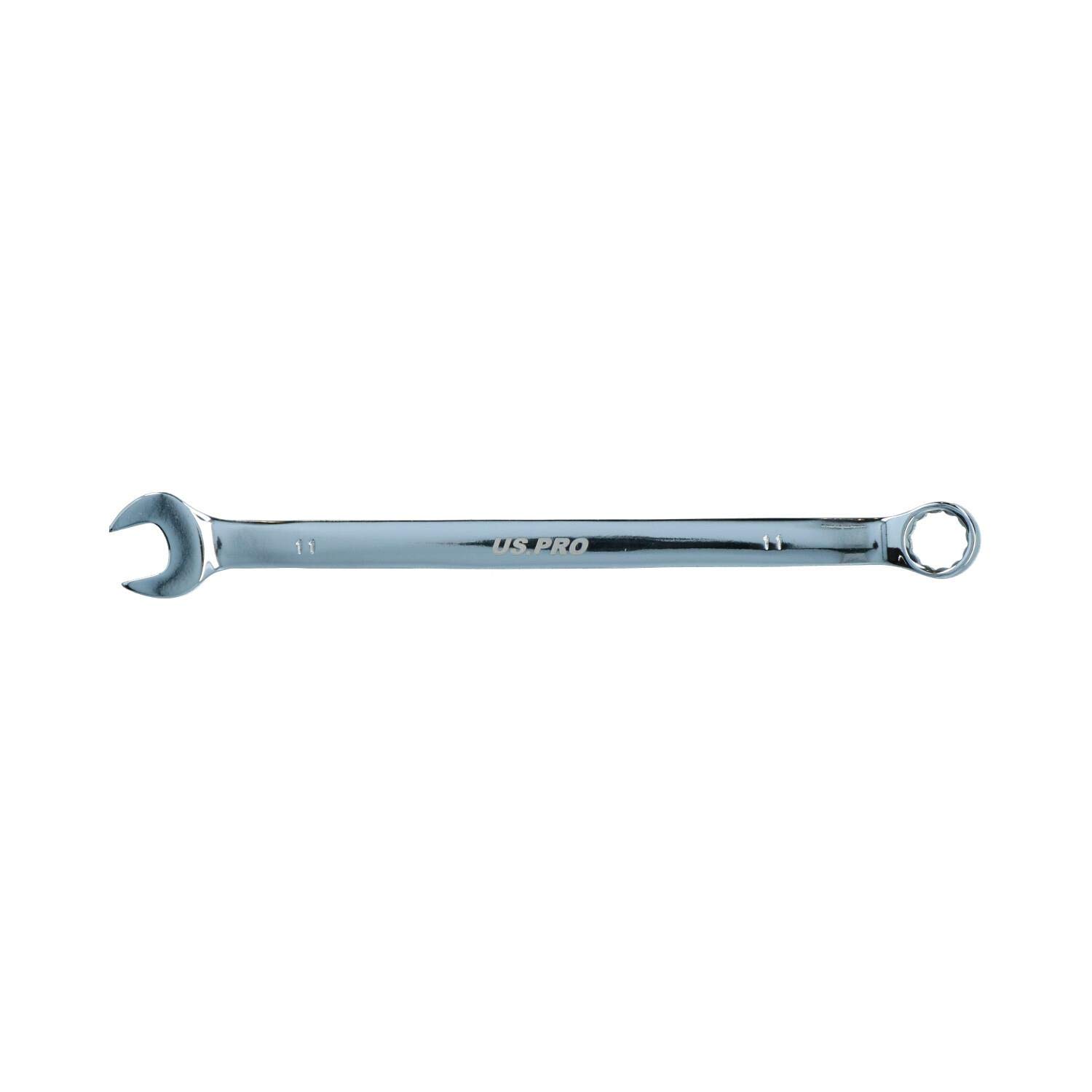 Ab Tools Chrome -Us Pro 11Mm Extra Long Metric Combination Spanner Wrench 185Mm Vanadium Steel