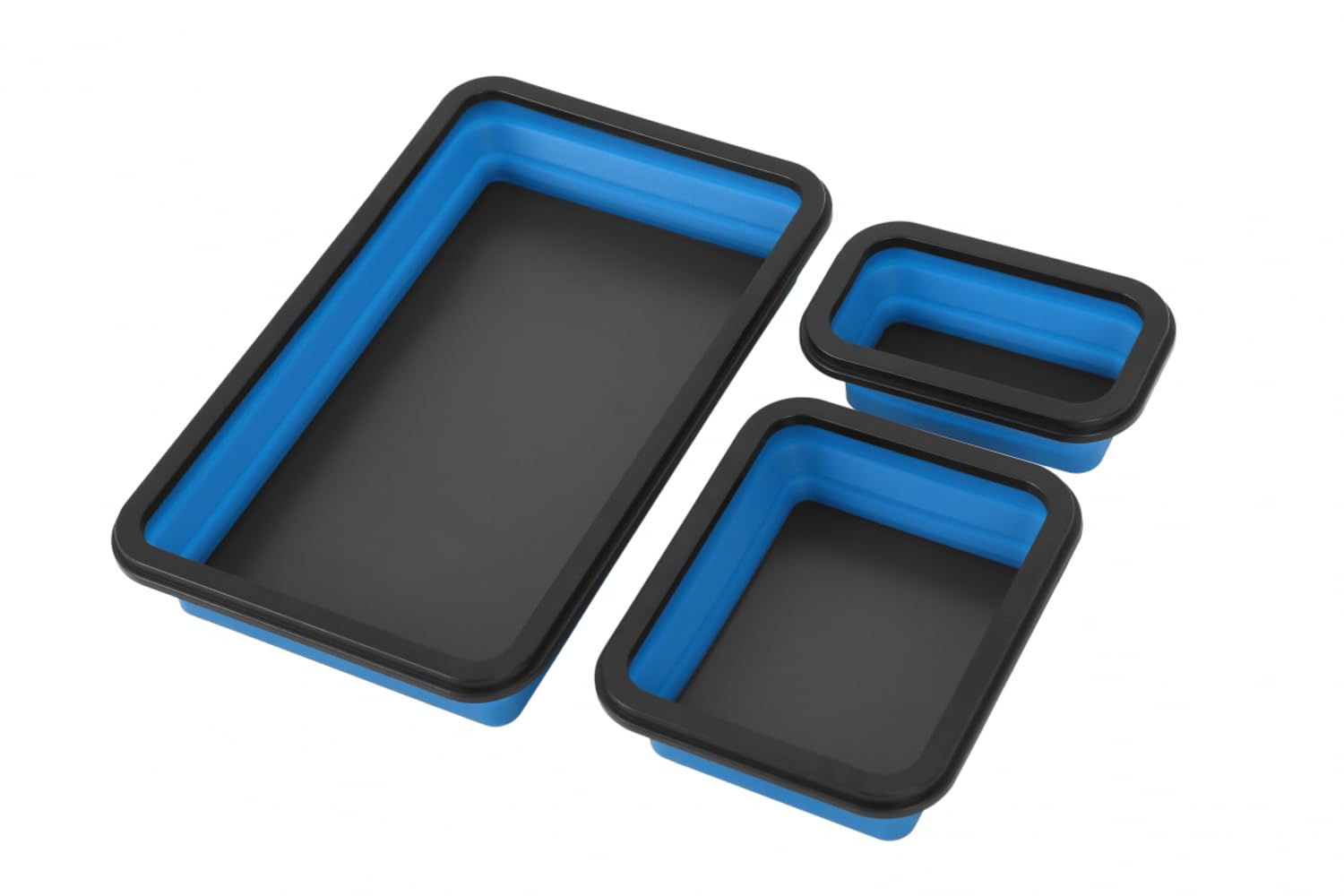 HÖGERT TECHNIK Lot de 3 Plateaux Magiques Pliables magnétiques pour vis et Petites pièces, en Silicone, Caoutchouc, Aimant, Durable, Peu encombrant, Polyvalent