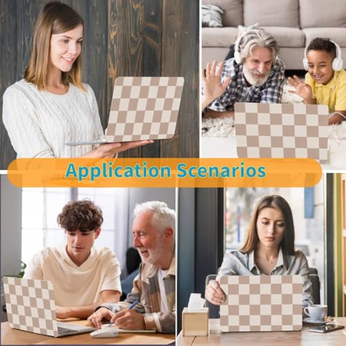 Funda MacBook Air 13 de Plástico Rígido Antideslizante Estampado Cuadros con Cubierta de Teclado 6