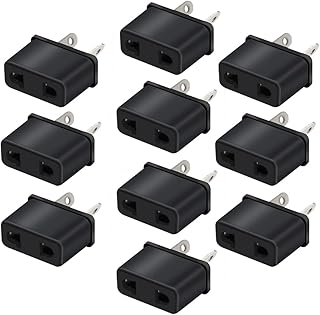 (Black-10pcs) Australia Standard Travel Plug adapters， 2 Hole sockets Conversion Applicable to Europe/Germany/America Plugs,EU/US Socket to AU Plug，AUS Plug.
