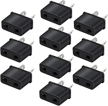 (Black-10pcs) Australia Standard Travel Plug adapters， 2 Hole sockets Conversion Applicable to Europe/Germany/America Plugs,EU/US Socket to AU Plug，AUS Plug.