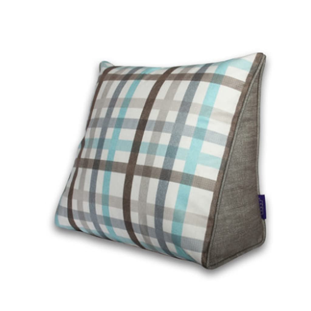 Oreiller canapé triangle lavable 45x40x15cm gris pour salon