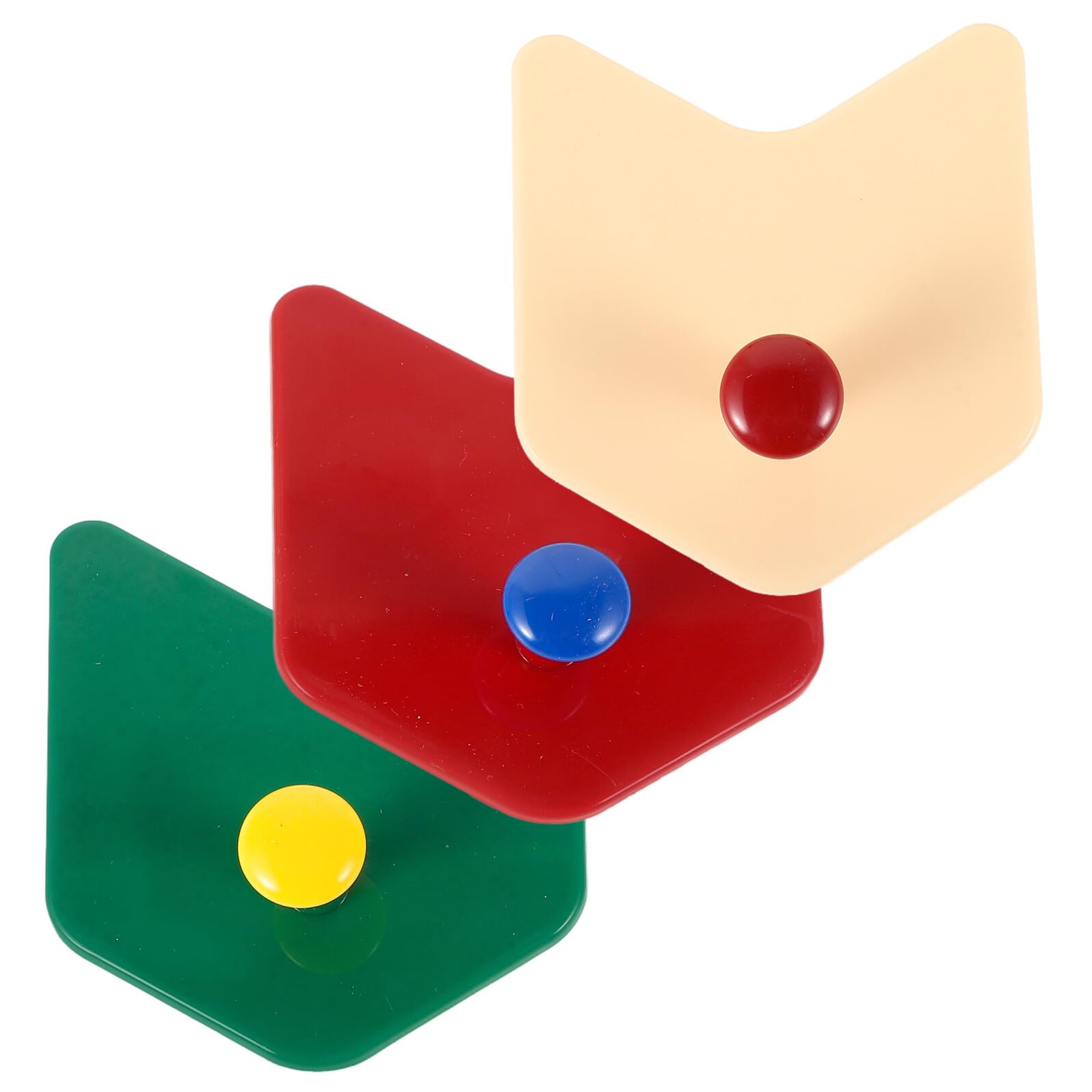 Zerodeko 3pcs Colorful Decorative Adhesive Wall Hooks, No-Drill Key and Towel Hooks for Bathroom, Kitchen, and Door Use, Reusable Utility Storage Solution Random Color