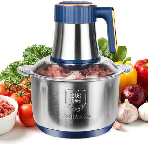 20 cup large capacity food processor with 500W motor and stainless steel bowl