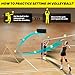 SPOYNAL Volleyball Rebounder Net, 4x7ft Volleyball Training Equipment, Adjustable Rebounder Net for Indoor Outdoor, 5 Modes Volley ball Training Net with Ground Pegs and PU Volley ball, Improve Skills