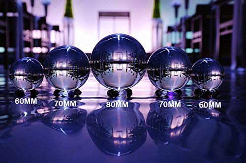 Lulonpon Crystal Ball, 3.15in & 2.36in Lens Balls Pro for Photography Accessories, K9 Crystal Sphere Ball with Two Microfiber Pouchs,Crystal Glass Photography Gifts Decoration Ball