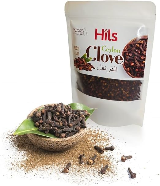 Hils Organic Whole Cloves 100 Gram Pouch Hand Picked in Sri Lanka for a Distinct Ceylon Aroma and Taste Non GMO Non Irradiated