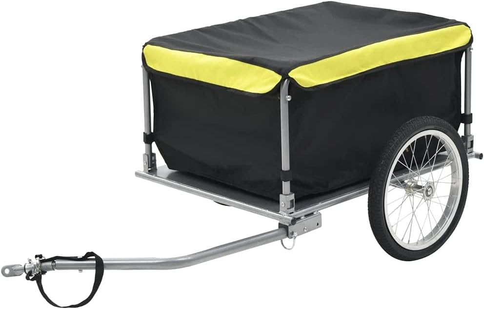 vidaXL Cargo Trailer Black Yellow Image