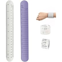 ZAAWUUT Wrist Notepad,To Do List Slap Bracelet,Writable Erasable Strap,Wearable Memo Wristband with Ruler for Student Nurse Teacher Work Daily Planner,Study Task 2-Color-Medium