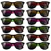 12 Pairs Of Neon Long Lasting 80’s Retro Vintage Party Eyewear ,Shades ,Sunglasses For Children And Adults By Dazzling Toys