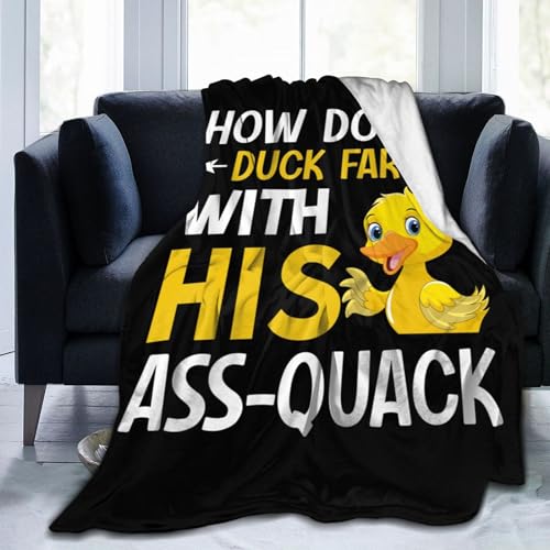 How Does A Duck Fart with His Ass-Quack Throw Blanket