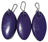 JQuad 3 Pack PURPLE Floating Keychain key floats Vinyl Covered Foam -Made in the USA- (Purple)