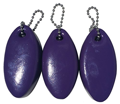 Jquad 3 Pack Purple Floating Keychain Key Floats Vinyl Covered Foam -Made In The Usa- (Purple) #TOP29