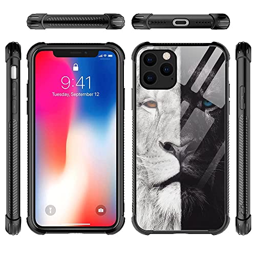 Iphone 13 Pro Max Case,Black And White Lion Drop Protection Soft Tpu Edges For Iphone 13 Pro Max Case,Pattern Design Cases For Apple Iphone 13 Pro Max 6.7 Inch Black And White Lion #TOP5