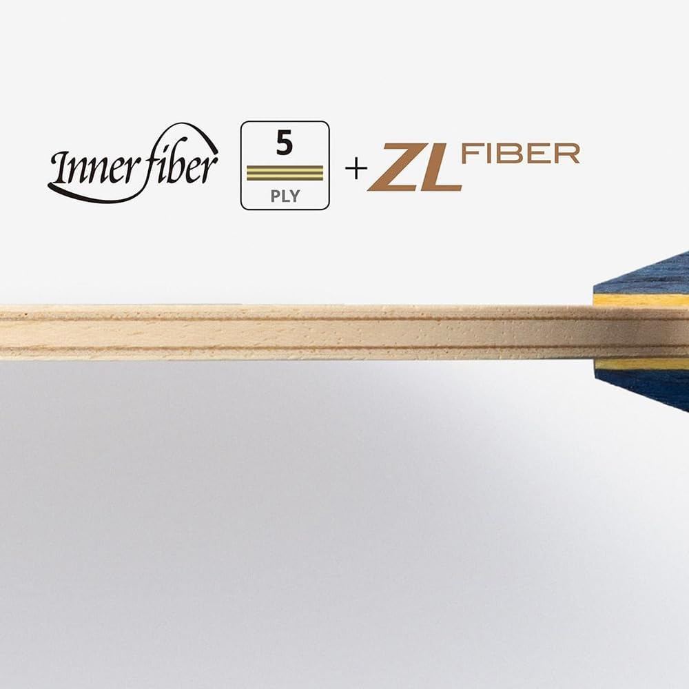 Butterfly Innershield Layer ZLF Blade - ZL Fiber Blade - Professional Butterfly Table Tennis Blade - Available in FL and ST Shakehand Handle Styles - Made in Japan