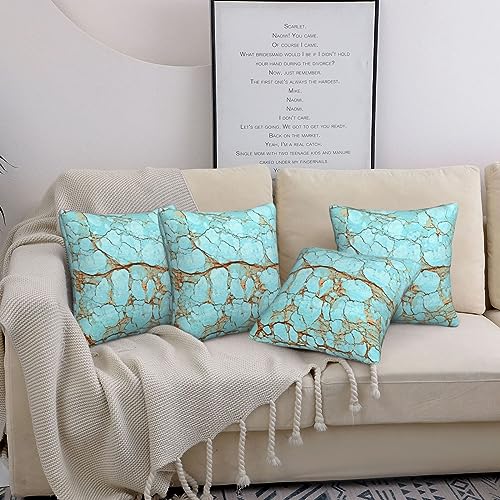 Housse de coussin douce effet marbre craquelé pour décoration raffinée - 5