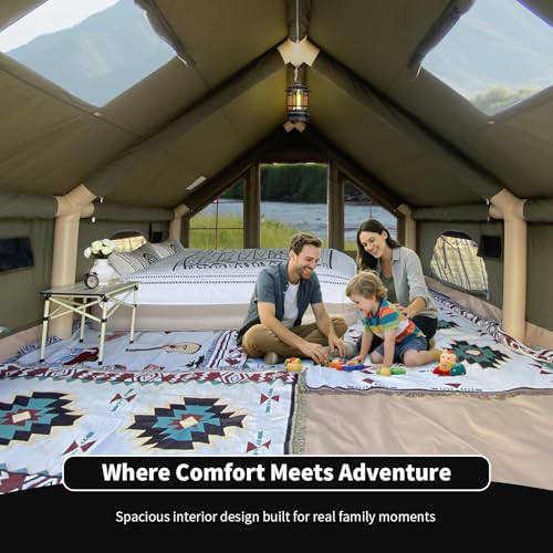Carpa inflable de camping resistente al viento y lluvia miniatura 4