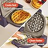 bella Flip-n-Store Waffle Maker, EverGood™ Ceramic Nonstick Coating, Fits-anywhere™ Kitchenware, Power Indicator Light & Touch Handle, 7” Wide & 1" Deep Plates, 1000 Watt, Plum #3