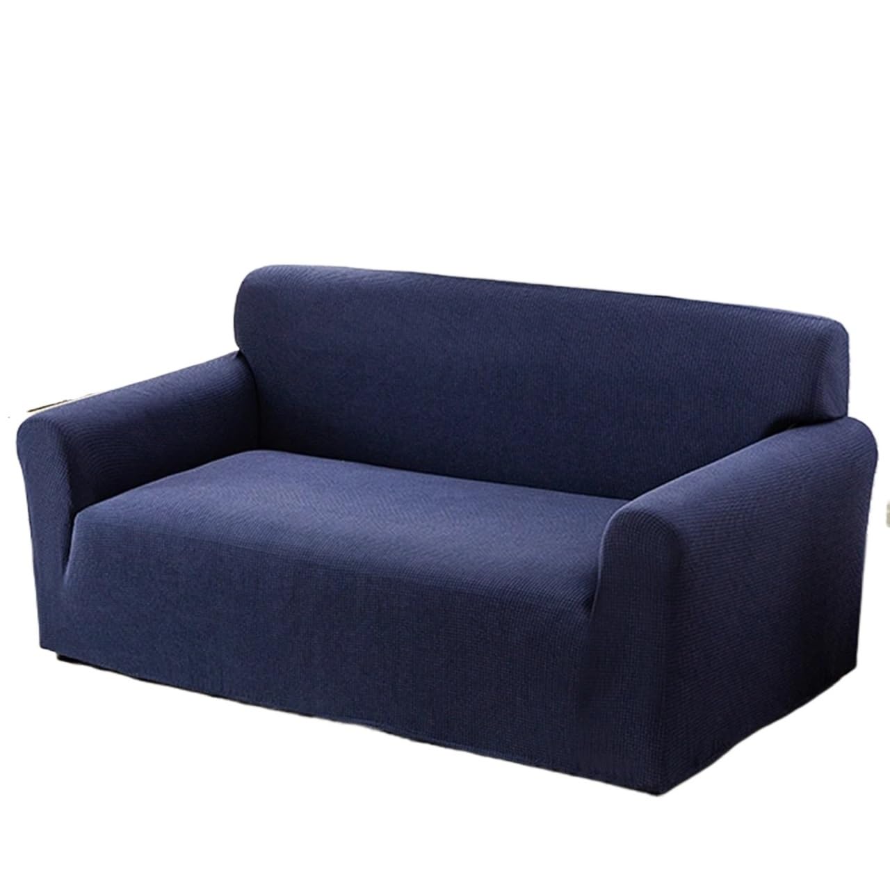 Housse de canapé protecteur pour le salon d'angle élastique bleu 2 pl