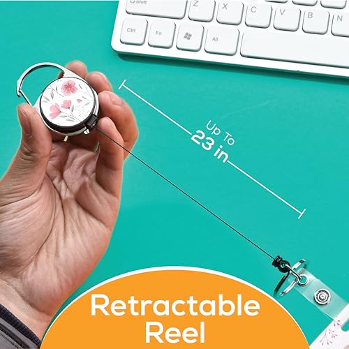 Will Well WW-LANYARD-V-1PK-FLORAL Id Badge Holder With Retractable Lanyard thumb #2