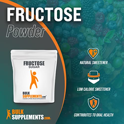 Bulksupplements.com Fructose Powder - Powdered Sugar Alternative - Pure Cane Sugar Substitute - Granulated Sugar Powder - Sugar Substitute For Baking (1 Kilogram - 2.2 Lbs) #TOP1