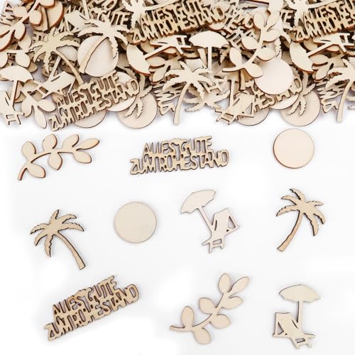 GoldRock Coriandoli in legno, 2,5 – 6 cm, 100 pezzi, decorazione per la pensione, coriandoli decorativi, regalo per donne e uomini, feste di addio, pensionati