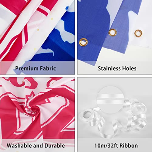 2023 Graduation Backdrop Banner, 70" X 42" Red And Blue Graduation Banner Class Of 2023 Polyester Graduation Banner For 2023 High School And College Graduation Party Decorations Photo Booth Props #TOP2