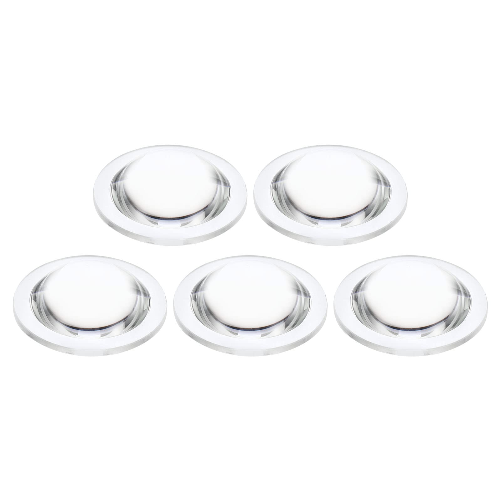 PATIKIL Diameter 48mm Height 13.5mm Flat Convex Lens, 5 Pcs Acrylic LED Optical Convex Condenser Lens for LED Flashlight Bike Head Lamp, Transparent
