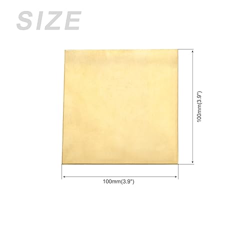 Miniatura 10 de METALLIXITY Hoja de latón (3.937 in x 3.937 in x 0.039 in), 2 piezas, placas de láminas de metal - para salpicaduras de cocina en el hogar, proyecto