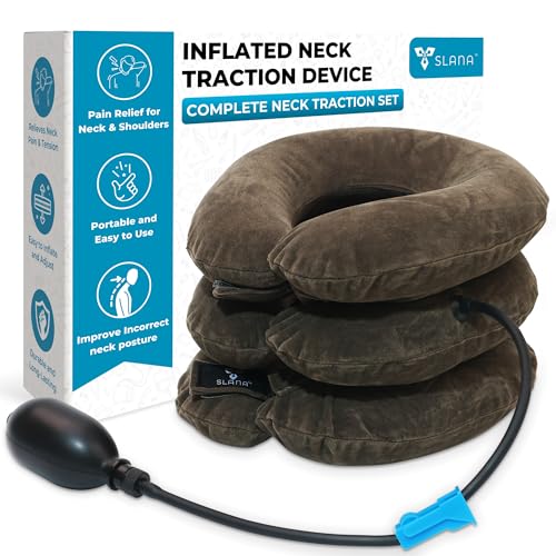 SLANA Adjustable Inflatable Cervical Neck Traction Device