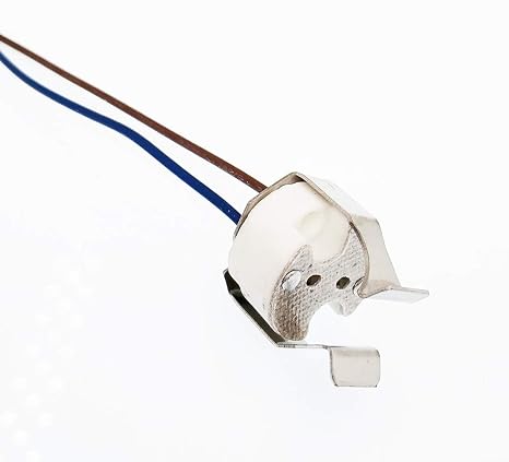 E-Simpo 5pcs MR11 MR16 Led Halogen Incandescent Bulb Socket G4, G6.35, GY6.35, GX5.3, GU5.3, GZ4 15cm 0.75m2 Lead Lamp Holder with Bracket