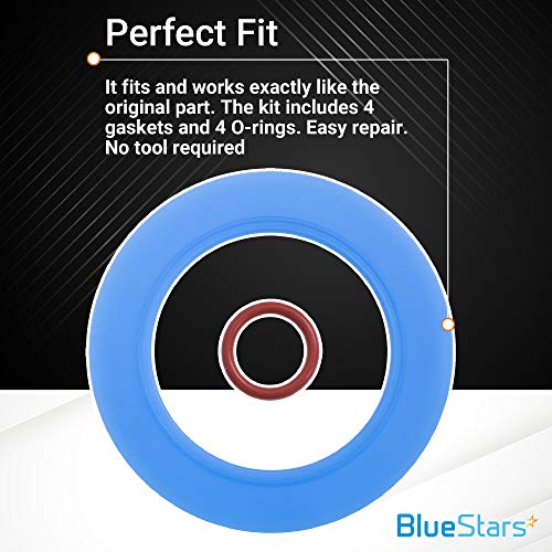 image for BlueStars 4 Pack 7301111-0070A Flush Valve Seal Kit Replacement - Exac