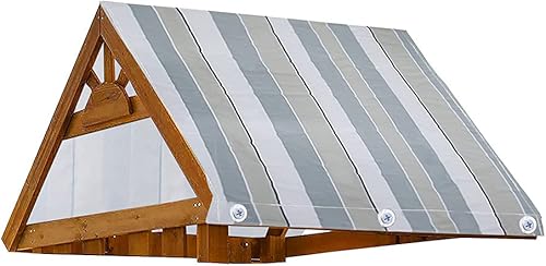 Miniatura 9 de Juego de columpio, 43 x 90 pulgadas, resistente e impermeable, cubierta de lona de repuesto, cubierta de toldo para techo de patio de juegos,