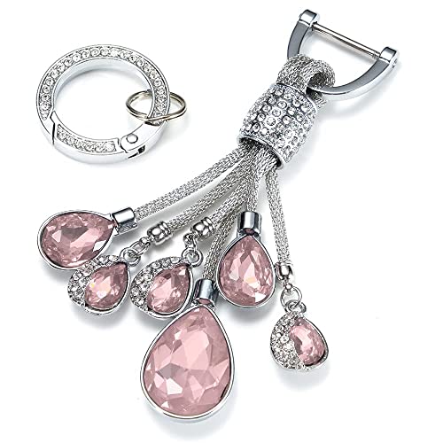 Bling Crystal Car Keychain For Women, Keychain Accessories With Rhinestones, Fashionable Car Key Chain For Car Keys Fit Bmw Honda Audi Lexus Ford Mercedes Benz Nissan Cadillac Toyota (2 Pink) #TOP15