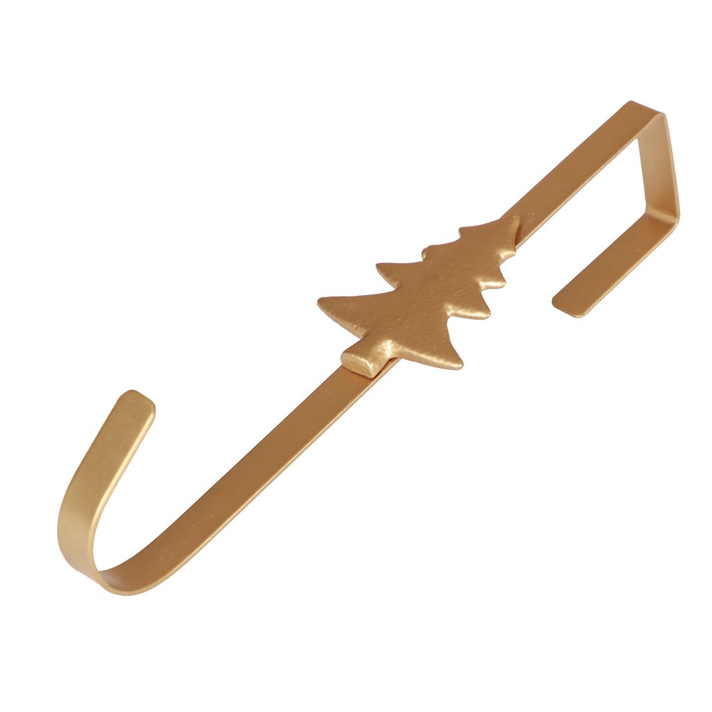 Dibor Christmas Tree Christmas Metal Wreath Hanger Gold Tree Design Wreath Holder Hook - 29Cm