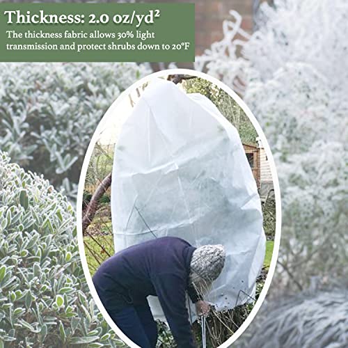 Valibe Plant Covers Freeze Protection Shrub Jacket Plant Covers for Trees 75"x83" Tree Plant Cover for Winter Frost Protection Pest Protection - Thumbnail 3