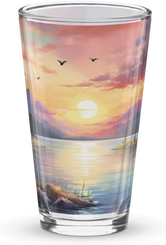 Sunset Dreamy Evening Shaker Pint Glass (16 oz)