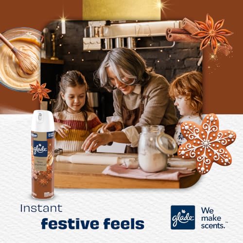 Glade Soft Mist Odor Fighting Aerosol Air Freshener, Cozy Gingerbread, 7.3oz, 6 count - image 3
