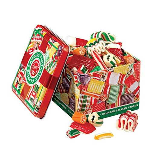 Old Fashioned Christmas Holiday Classics Mix Hard Candy in Decorative Tin - 16 oz.